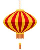 rode chinese lantaarns voor vakantie en festival decoratie voor ontwerp voorraad vectorillustratie geïsoleerd op een witte achtergrond vector