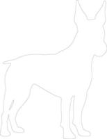 miniatuur stier terriër schets silhouet vector