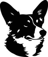 corgi silhouet portret vector