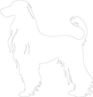 afghaan hond schets silhouet vector