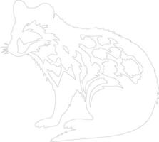 oostelijk quoll schets silhouet vector