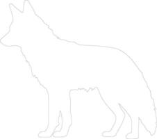 dingo schets silhouet vector