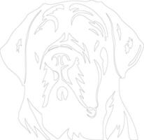 mastiff schets silhouet vector
