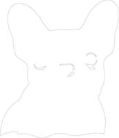 Frans bulldog schets silhouet vector