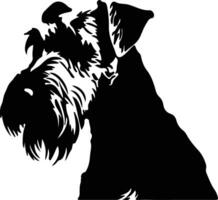 airedale terriër zwart silhouet vector