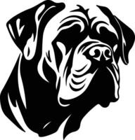 hondje de Bordeaux zwart silhouet vector