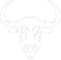 Longhorn schets silhouet vector