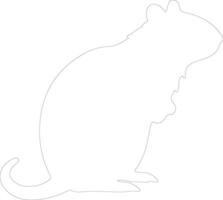 agouti schets silhouet vector