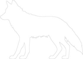 coyote schets silhouet vector