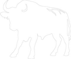 Kaapbuffel schets silhouet vector