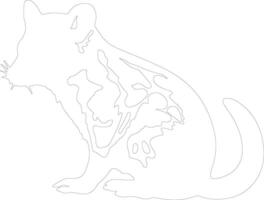 oostelijk quoll schets silhouet vector