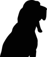 bloedhond zwart silhouet vector