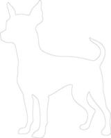 miniatuur pinscher schets silhouet vector