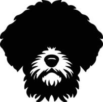 bichon frise silhouet portret vector