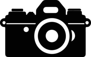 camera icoon zwart silhouet vector