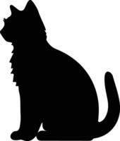Australisch de nevel kat zwart silhouet vector