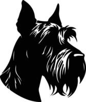 reusachtig schnauzer silhouet portret vector