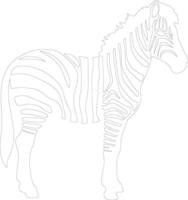 quagga schets silhouet vector