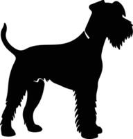 airedale terriër zwart silhouet vector