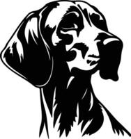 weimaraner silhouet portret vector