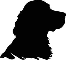 Amerikaans water spaniel zwart silhouet vector