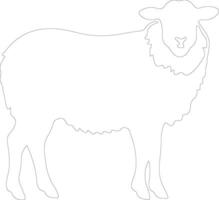 schapen schets silhouet vector