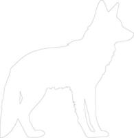 coyote schets silhouet vector