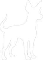 miniatuur pinscher schets silhouet vector