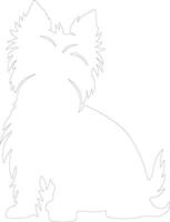 affenpinscher schets silhouet vector