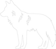 wolf schets silhouet vector