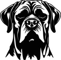 mastiff silhouet portret vector