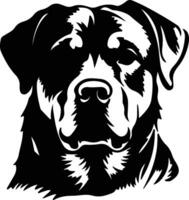 rottweiler zwart silhouet vector