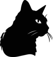 chartreux kat silhouet portret vector