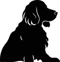 Amerikaans water spaniel zwart silhouet vector