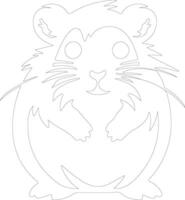 hamster schets silhouet vector