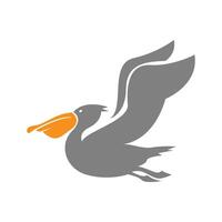 pelikaan vogel logo ontwerp vector