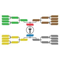 bij elkaar passen schema sjabloon ontwerp vector