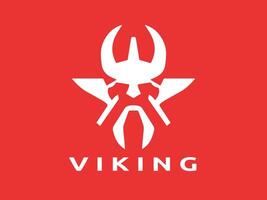 viking logo ontwerp vector sjabloon. menselijk viking logo ontwerp icoon symbool vector illustratie.