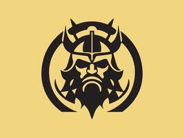 viking logo ontwerp icoon symbool vector illustratie. menselijk viking logo ontwerp sjabloon.