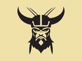 viking logo ontwerp icoon symbool vector illustratie. menselijk viking logo ontwerp sjabloon.