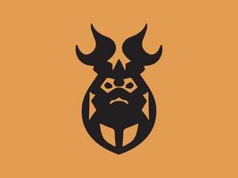 viking logo ontwerp icoon symbool vector illustratie. menselijk viking logo ontwerp sjabloon.