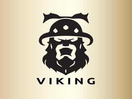 viking logo ontwerp vector sjabloon. menselijk viking logo ontwerp icoon symbool vector illustratie.