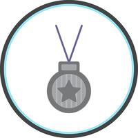 medaille vlak cirkel icoon vector