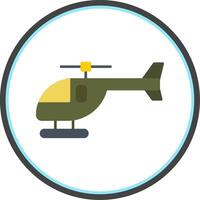 helikopter vlak cirkel icoon vector