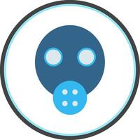 gas- masker vlak cirkel icoon vector