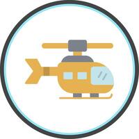 helikopter vlak cirkel icoon vector