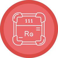 roentgenium vlak cirkel veelkleurig ontwerp icoon vector