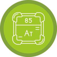 astatine vlak cirkel veelkleurig ontwerp icoon vector