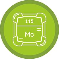 moscovium vlak cirkel veelkleurig ontwerp icoon vector