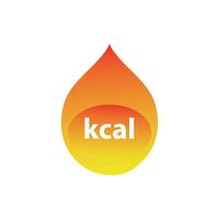 energie dik brandwond kcal brand icoon. kilocalorie heet logo vector gewicht geschiktheid vlam grafisch icoon